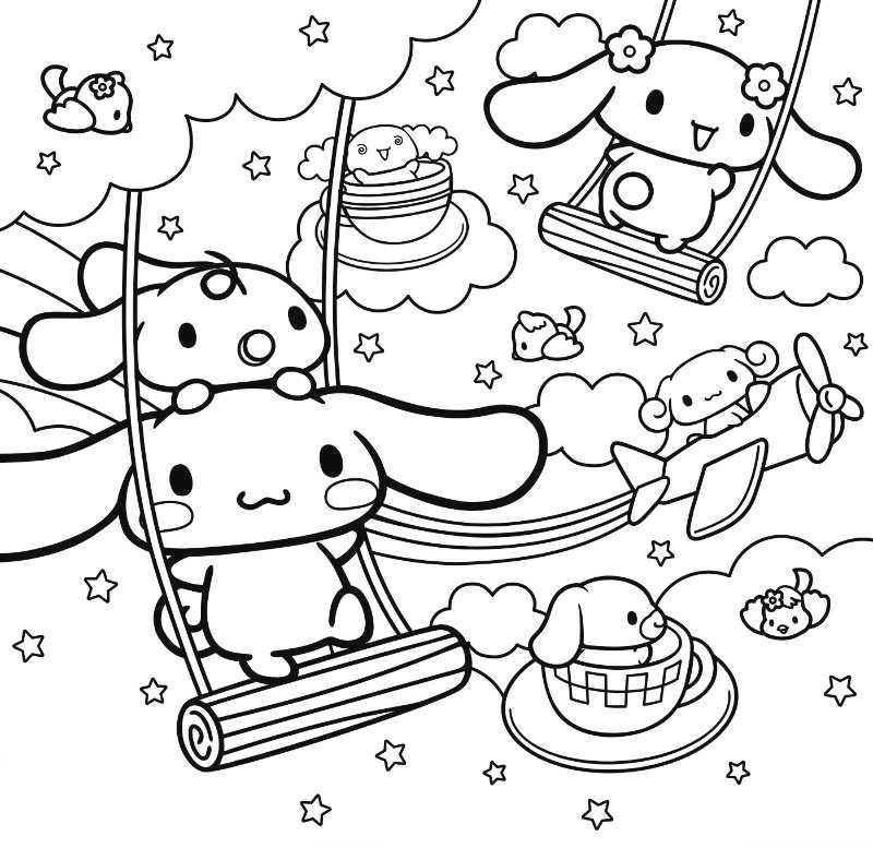 Cute sanrio coloring page