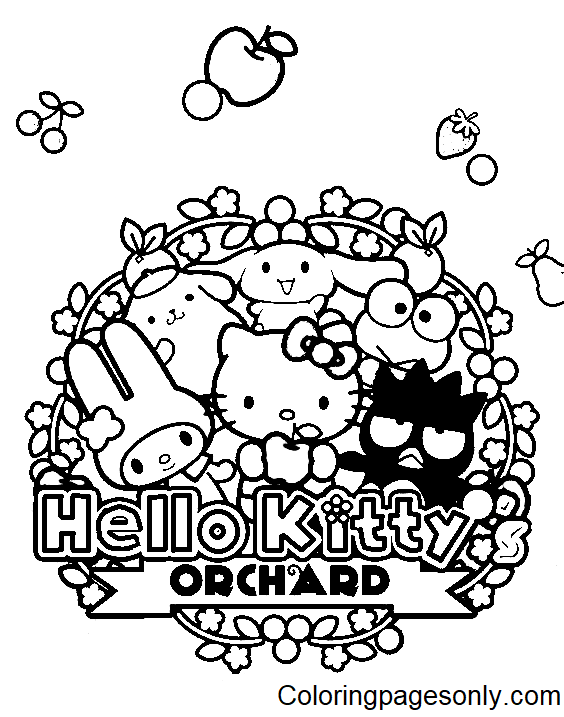 Sanrio characters coloring pages printable for free download