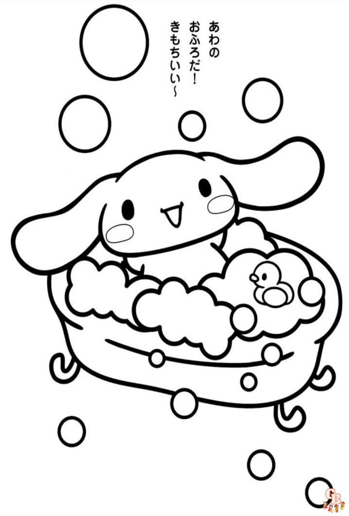 Cinnamoroll coloring pages printable and free