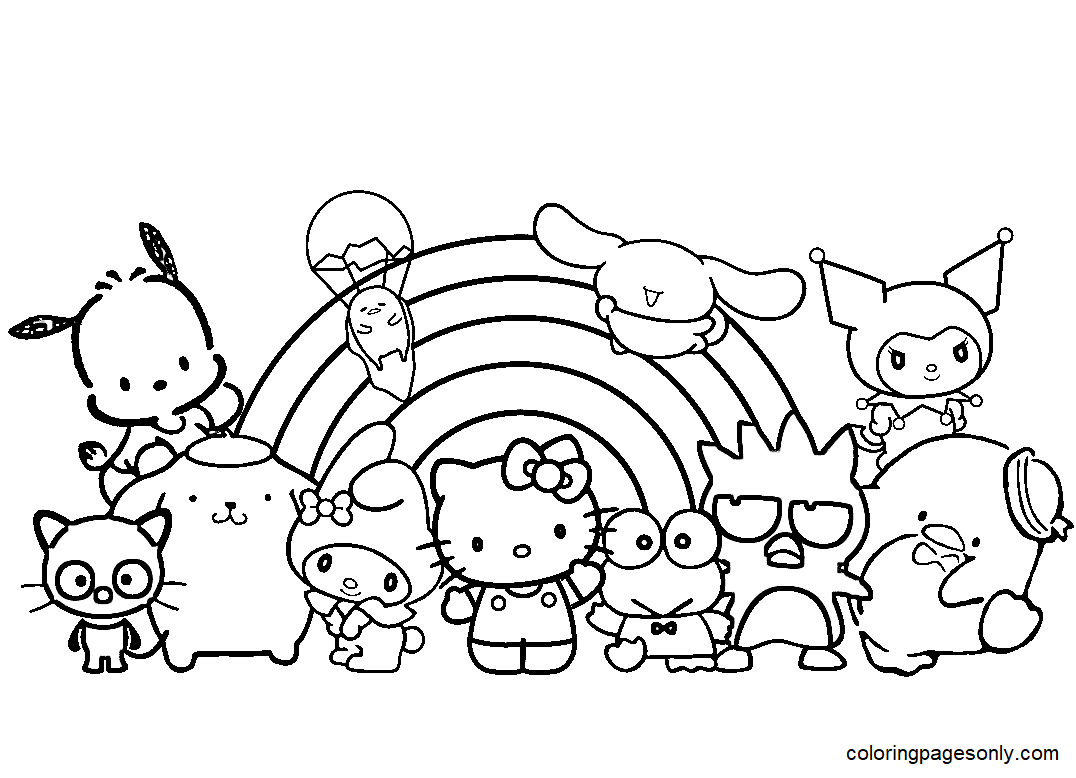Sanrio chacters coloring pages