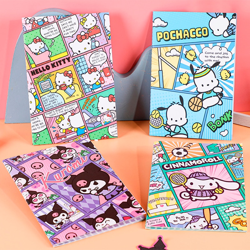 A sanrio stationery book my melody kuromi cinnamoroll hello kitty cartoon printing coloring page loose