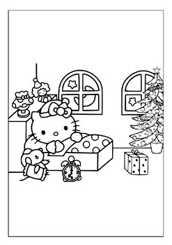 Celebrate with hello kitty printable christmas coloring pages collection pdf