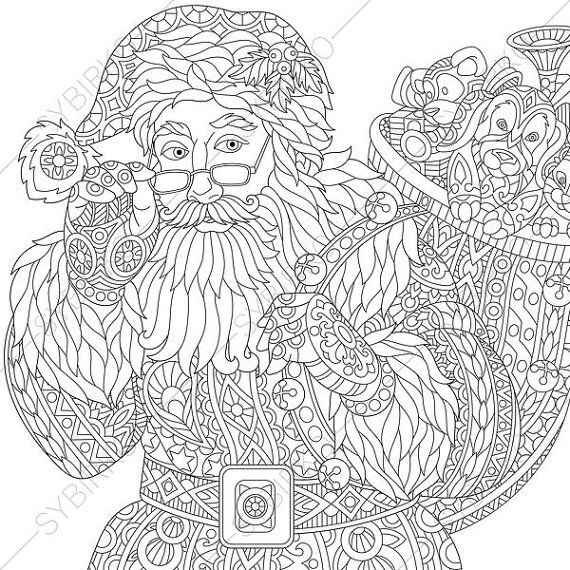 Merry christmas coloring pages coloring book for adults and