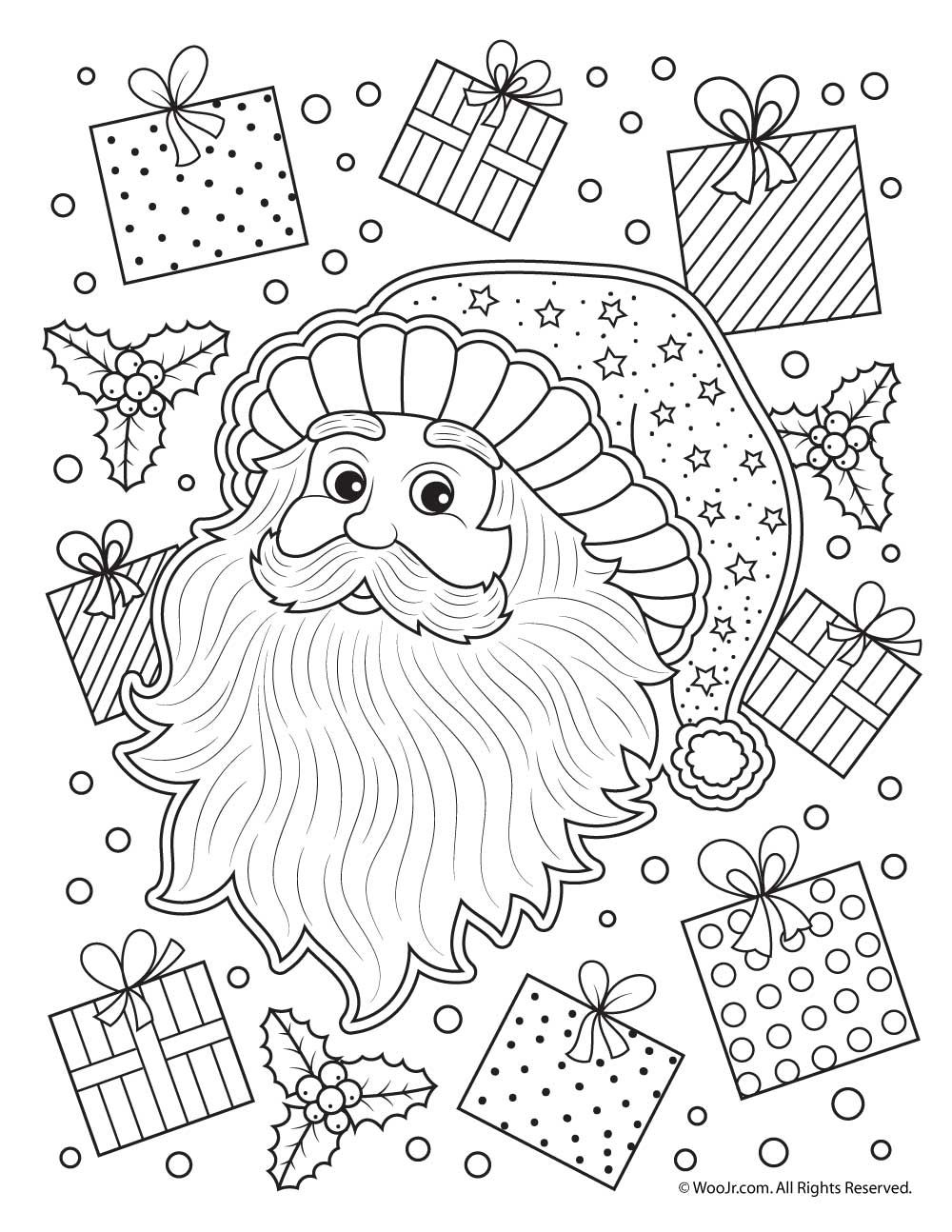 Santa claus adult coloring pages woo jr kids activities childrens publishing free christmas coloring pages christmas colors coloring pages for kids