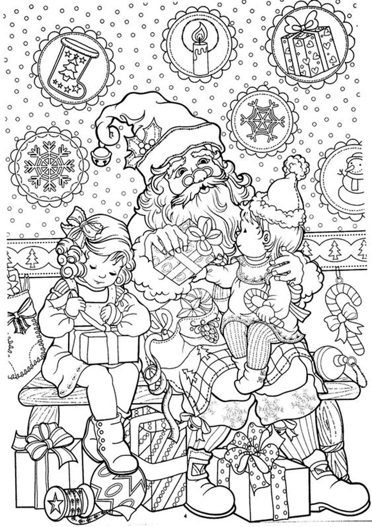 Free easy to print adult christmas coloring pages printable christmas coloring pages santa coloring pages coloring pages