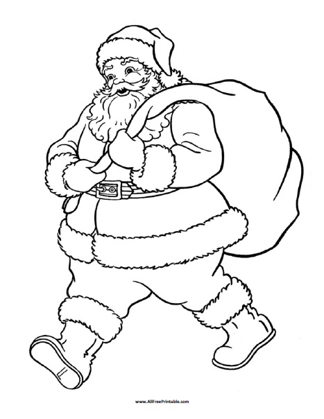 Santa claus coloring page â free printable