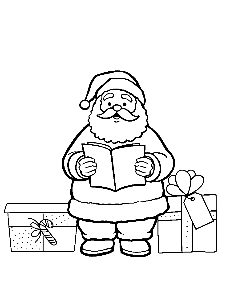 Santa coloring pages free printable sheets