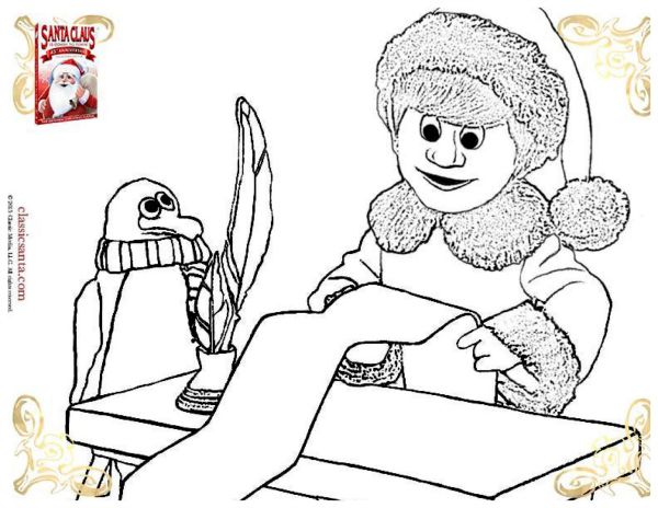 Santa claus is in to town printable coloring page mama likes this coloring pages christmas coloring pages christmas characters