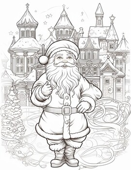 Santa claus is ing to town coloring pages jolly christmas coloring sheets