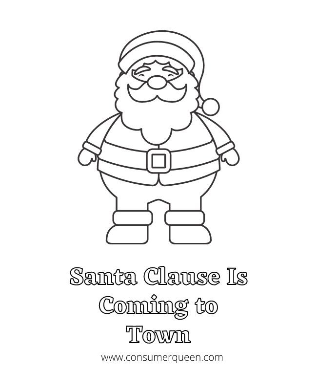 Free santa coloring page