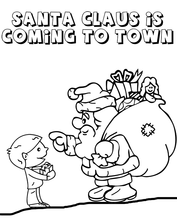 Santa claus coloring pages for christmas