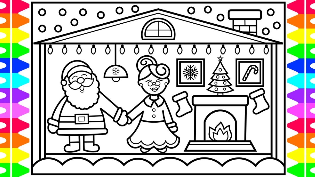 How to draw santa claus and rs claus for kids ð ðâïðchristas drawing and coloring page for kids