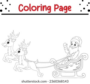 Santa sleigh outline images stock photos d objects vectors