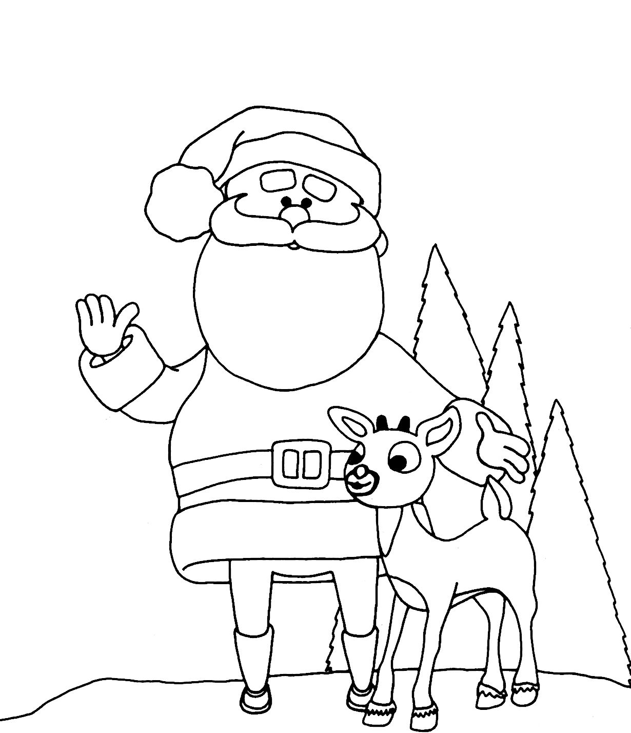 Free santa coloring pages and printables for kids