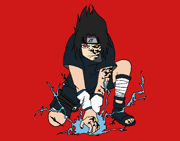 Colored page sasuke painted by user not registered