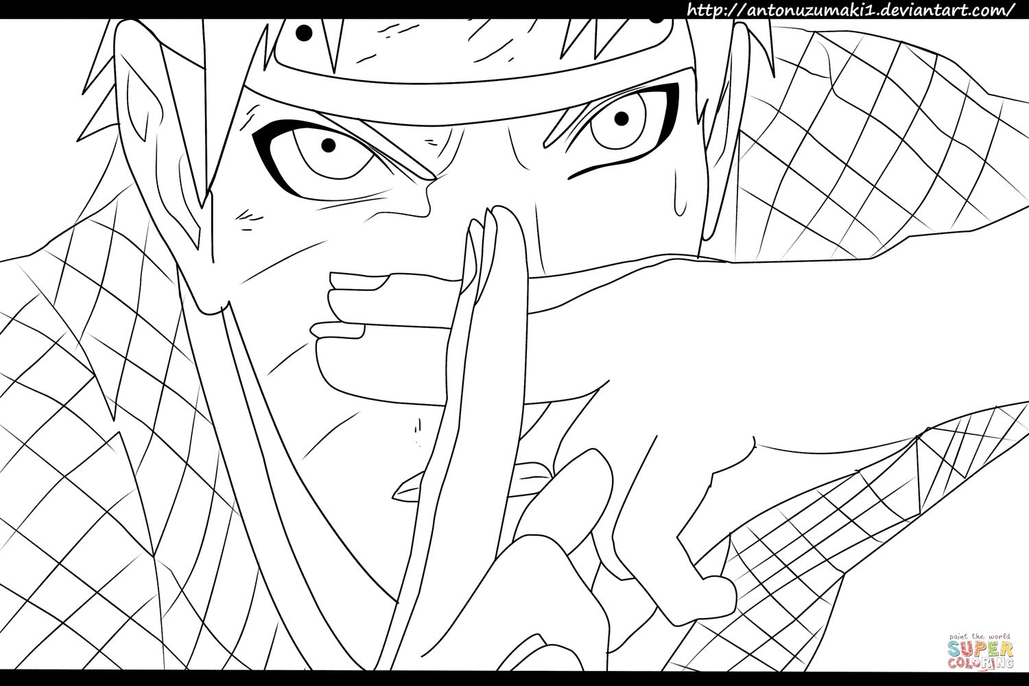 Naruto naruto vs sasuke coloring page free printable coloring pages