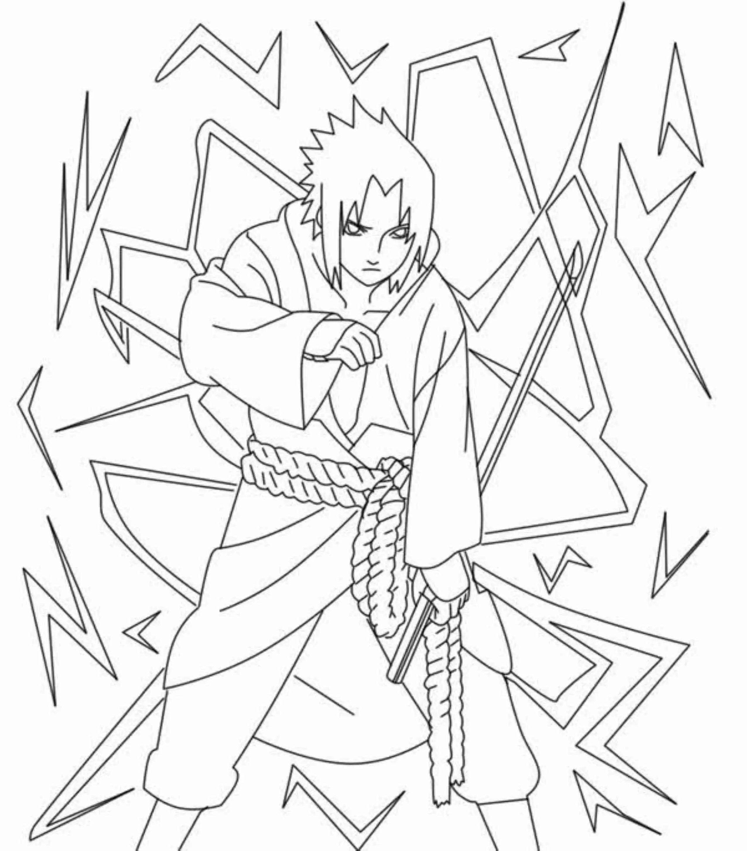 Free sasuke coloring pages pdf