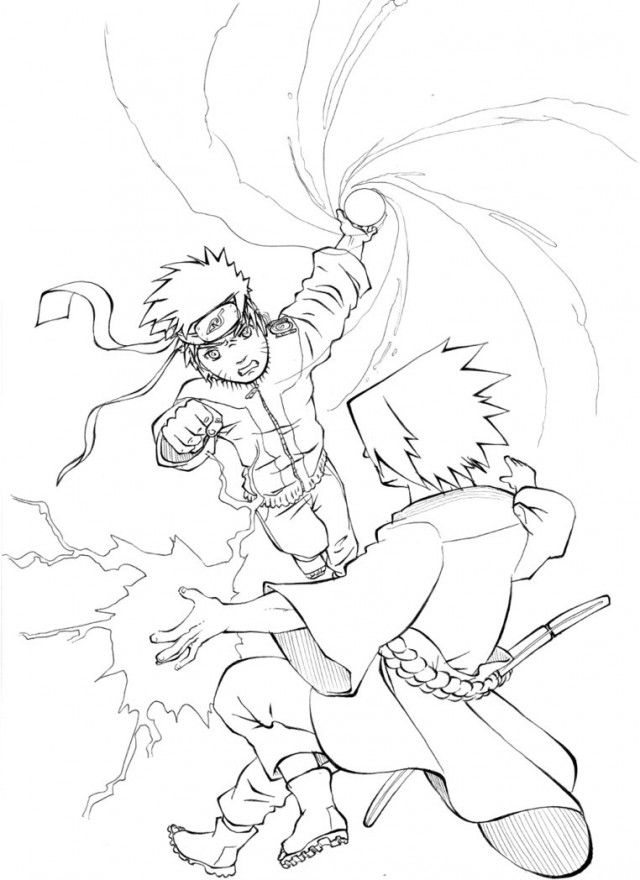 Naruto shippuden vs sasuke final battle coloring sheets dibujos arte anime arte