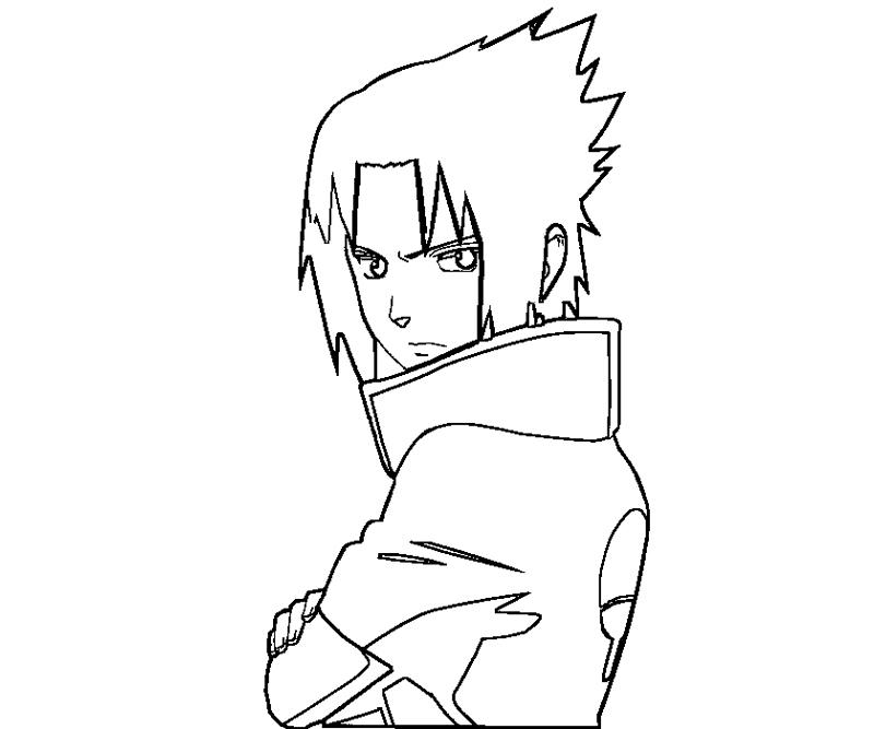 Sasuke uchiha coloring crafty teenager