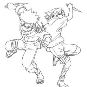 Naruto and sasuke coloring pages printable for free download