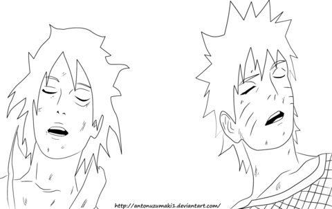 Naruto naruto and sasuke coloring page free printable coloring pages