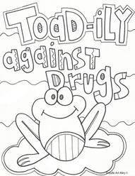 Red ribbon week coloring pages and printables