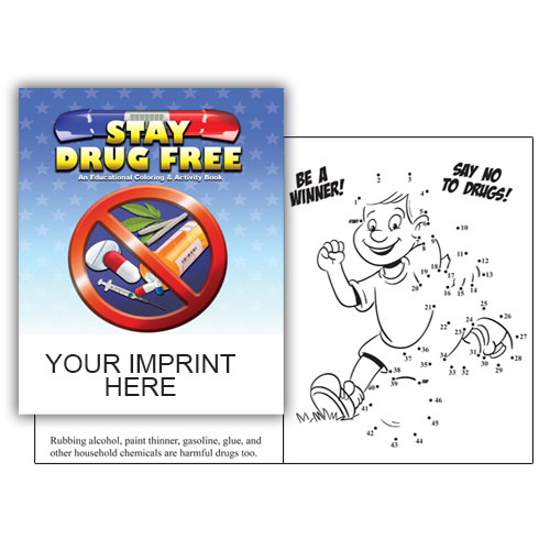 Imp stay drug free coloring activity book