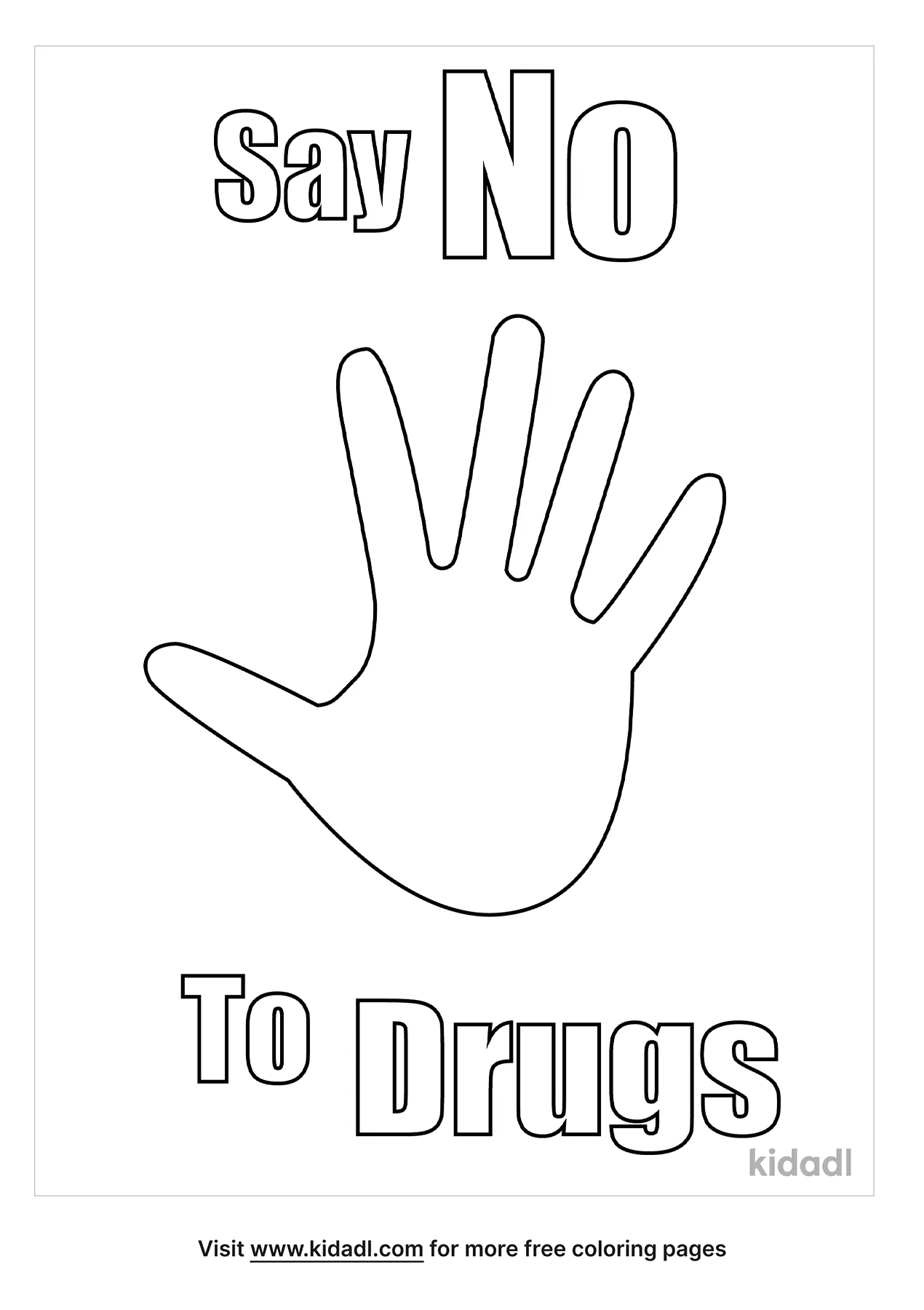Free say no to drugs coloring page coloring page printables
