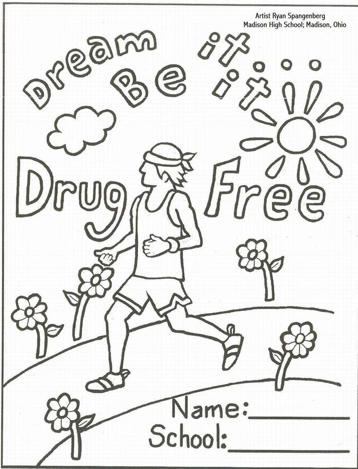 Say no to drugs coloring pages