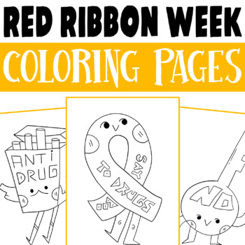 Red ribbon week coloring pages for kids drug free coloring sheets activities