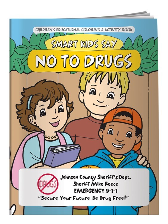 Promotional smart kids say no to drugs coloring book