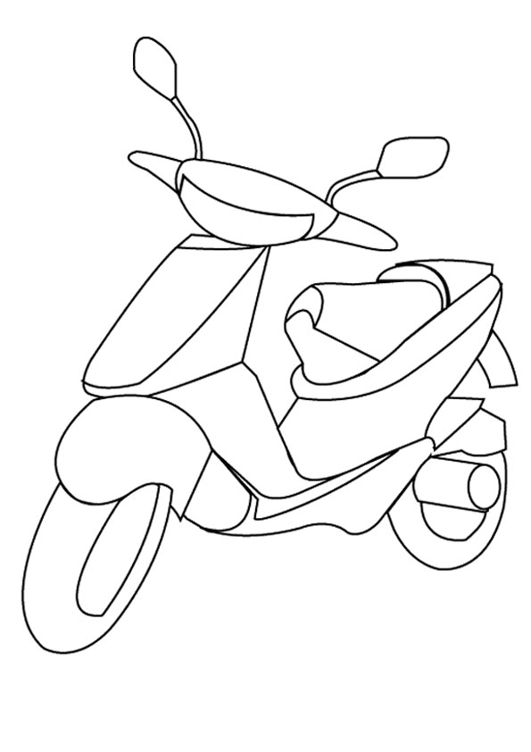 Coloring pages scooter coloring page