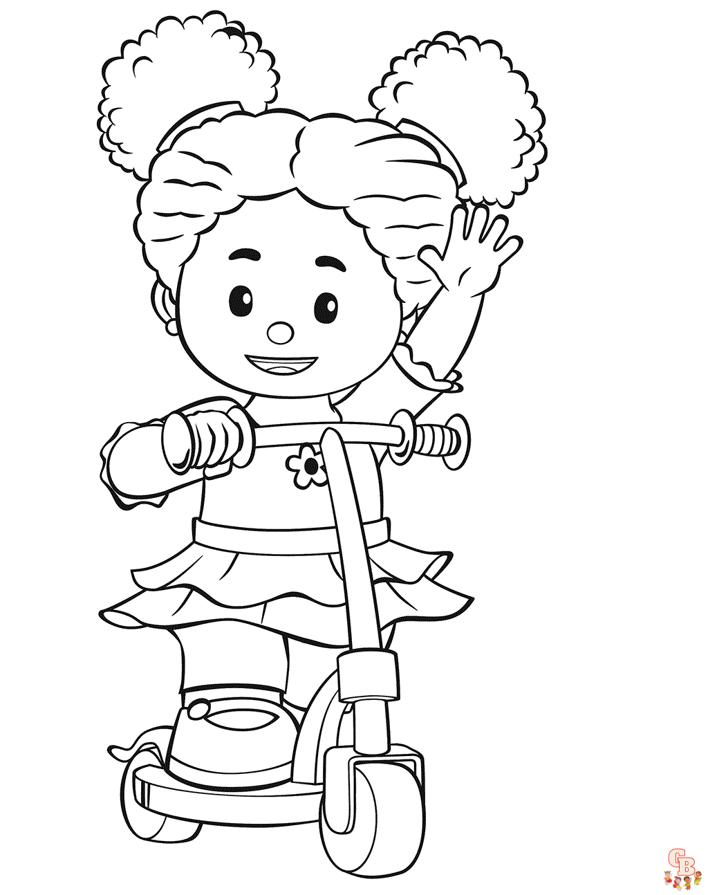 Explore fun and creative scooter coloring pages for kids