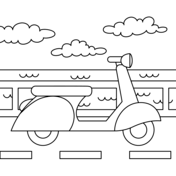 Scooter coloring pages free coloring pages