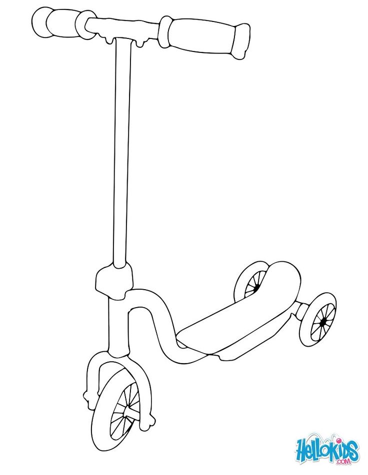 Scooter coloring page coloring pages printable flower coloring pages drawing for kids