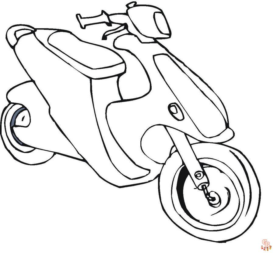 Explore fun and creative scooter coloring pages for kids