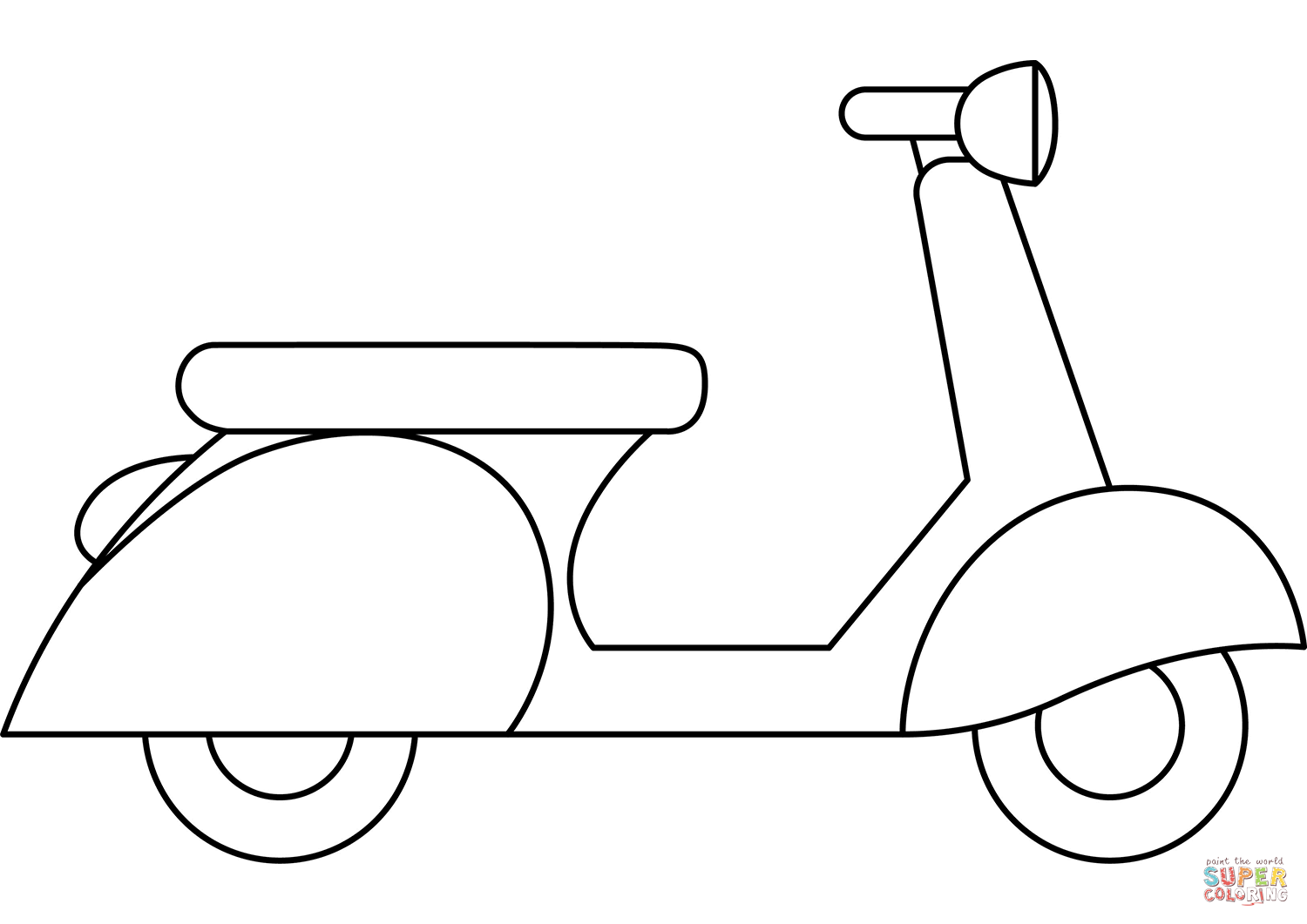 Scooter coloring page free printable coloring pages