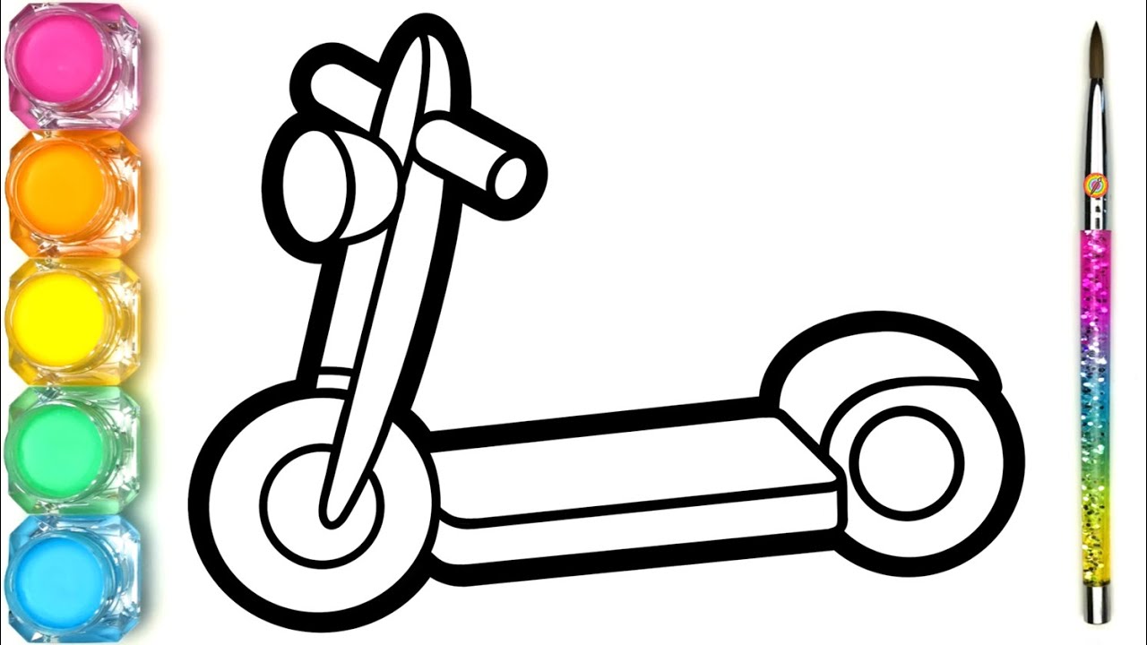 Scooter coloring page