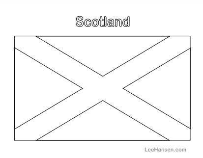Printable flag of scotland coloring page