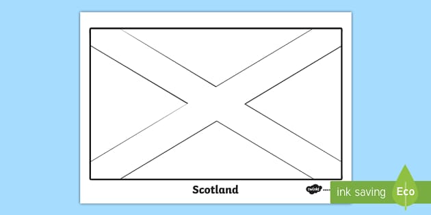 Scottish flag coloring page teacher
