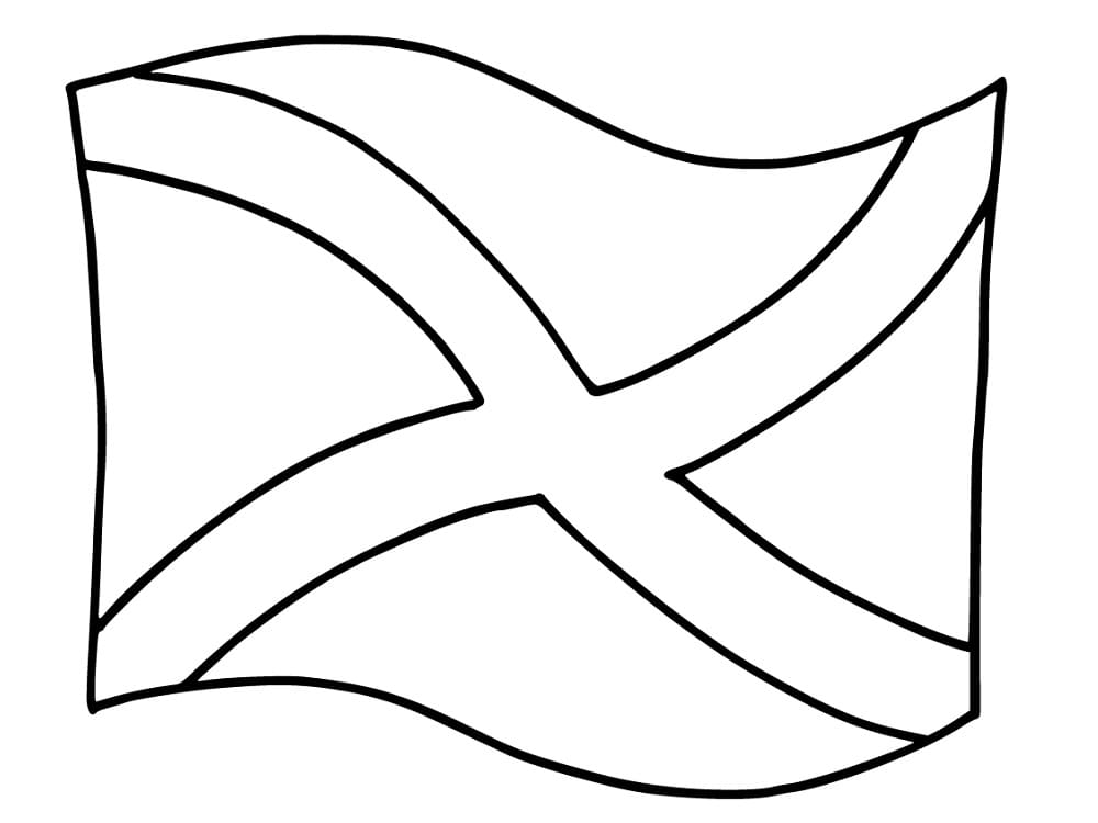 Scotland flag coloring page