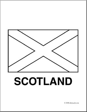 Clip art flags scotland coloring page i