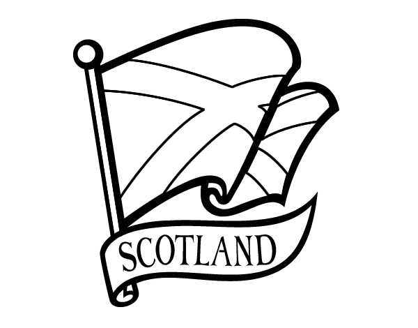 Flag of scotland coloring page