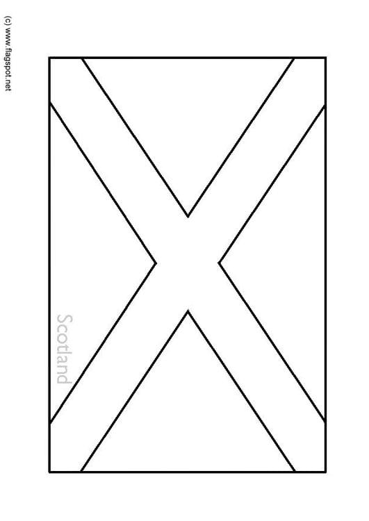 Coloring page flag scotland