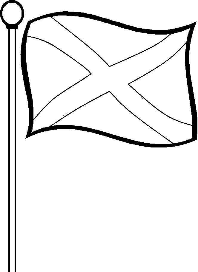 Scottish flag coloring