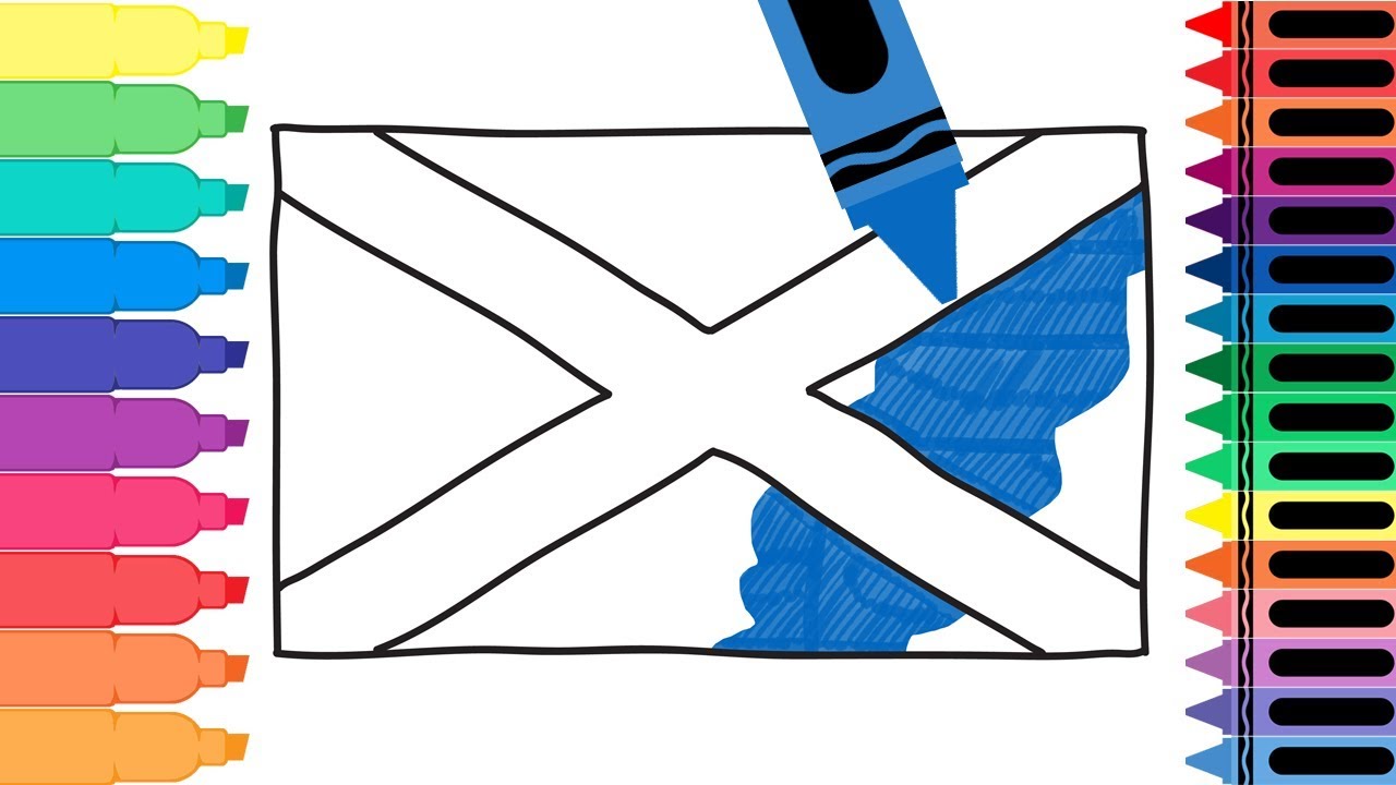 How to draw scotland flag