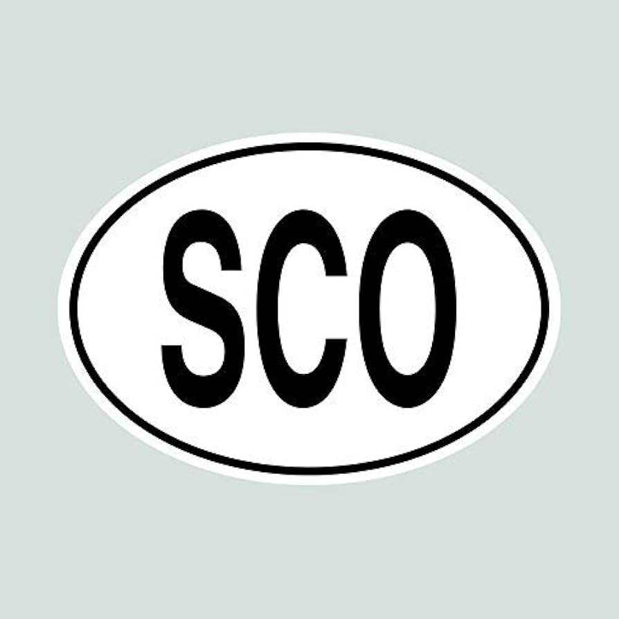 Sco scotland country code oval sticker decal vinyl made in usa sports outdoors