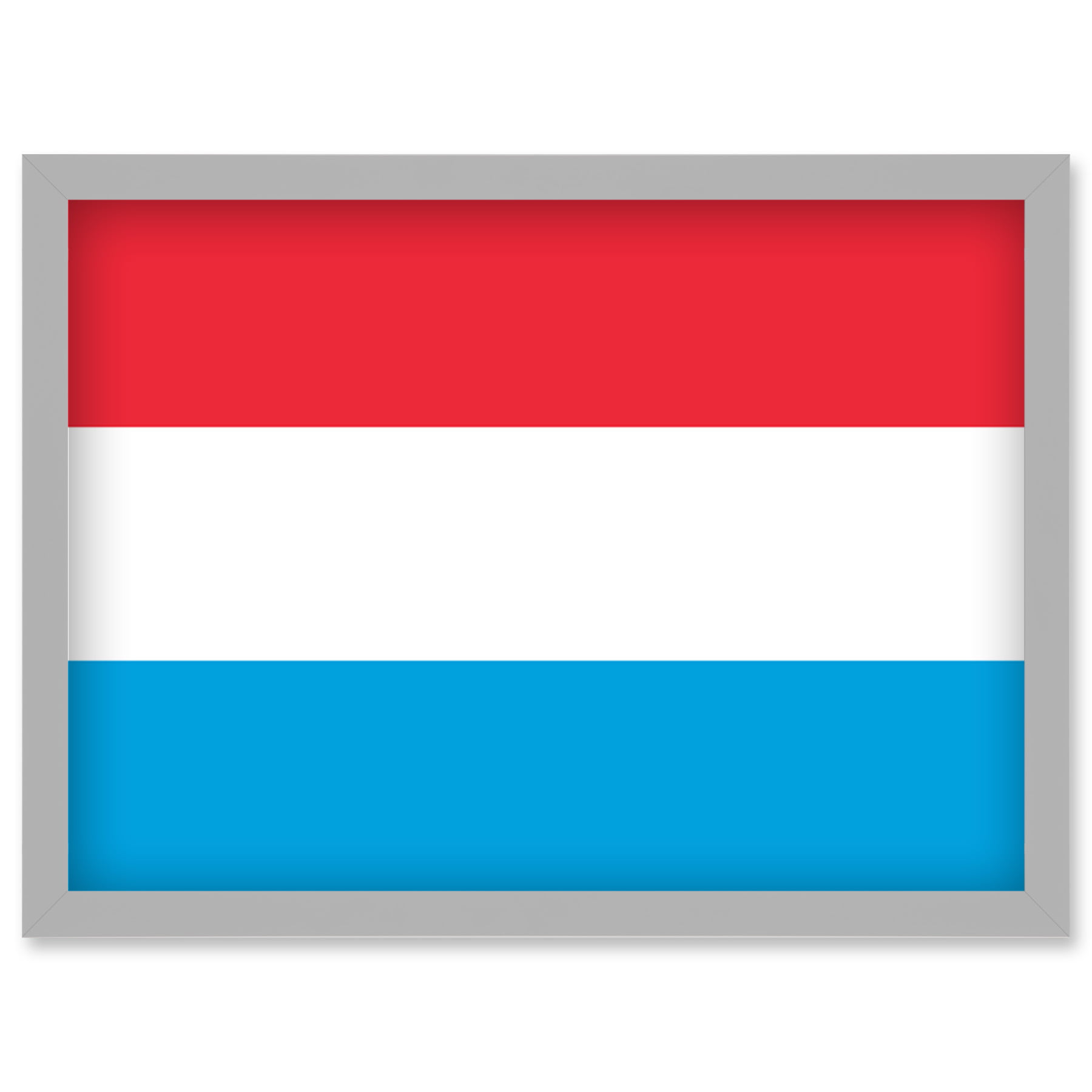Luxembourg national flag patriotic vexillology world flags country region poster artwork framed wall art print a