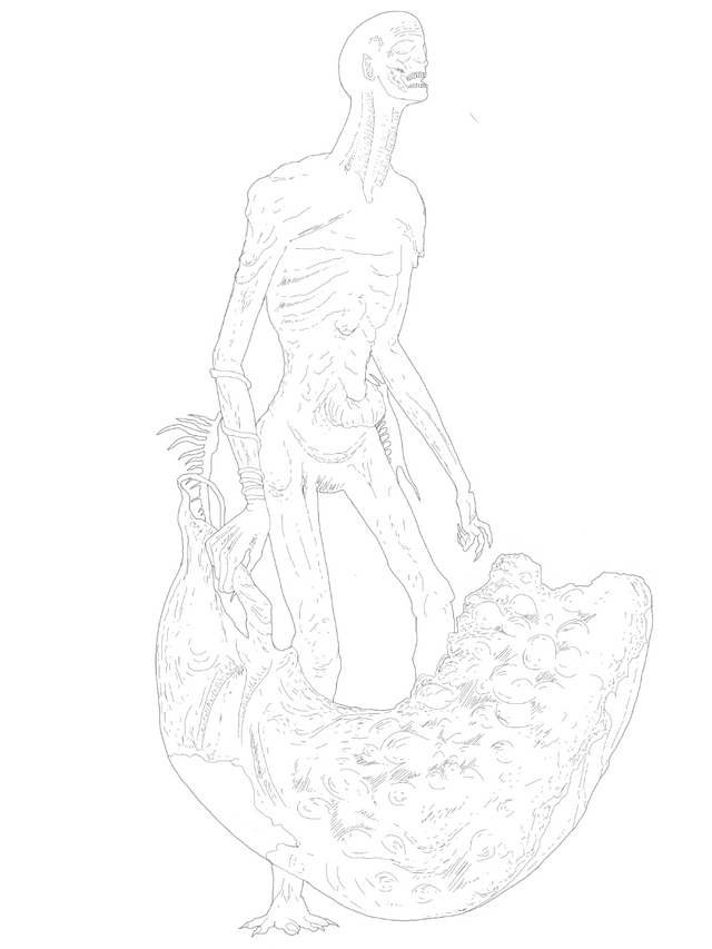 A quick line drawing of the orphan of kos i did some time ago rbloodborne