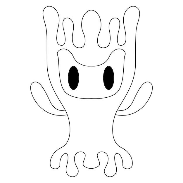 Premium vector monster coloring pages for kids